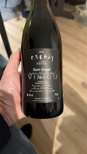 Thung lũng Rhône Saint-Joseph Domaine Bernard Gripa Parady 2022