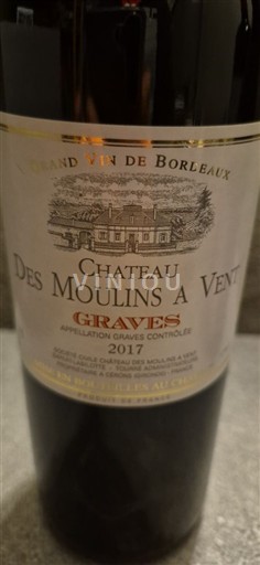 Bordeaux Graves Château S Moulins à Vent 2017