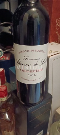 Bordeaux Saint-Estèphe Domaine Fleuron de Liot 2016