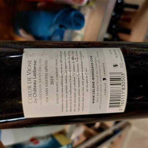 Bordeaux Puisseguin-saint-émilion Château Laheirere Cœur de Vigne 2019