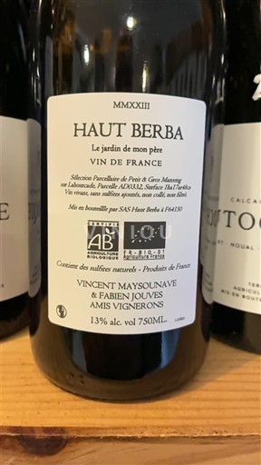 Tây Nam Pyrénées-Atlantiques Fabien Jouves Haut Berba 2023