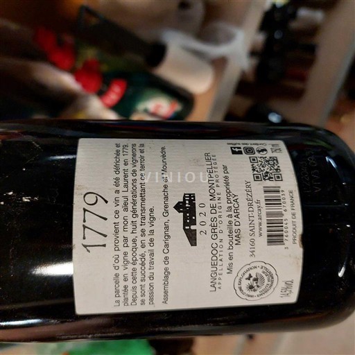 Langvedok Grès de Montpellier Les Vignerons du Pic 1779 2020