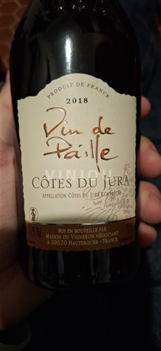 Jura Côtes-du-jura Maison du Vigneron Vin de Paille 2018