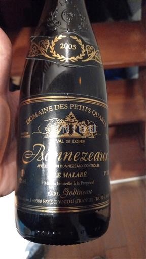 Valle del Loira Bonnezeaux Domaine S Petits Quarts Malabé 2005