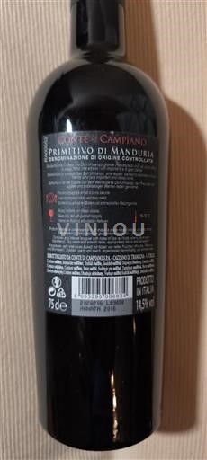 Puglia Primitivo di Manduria Conte di Campiano Ikke-årgang