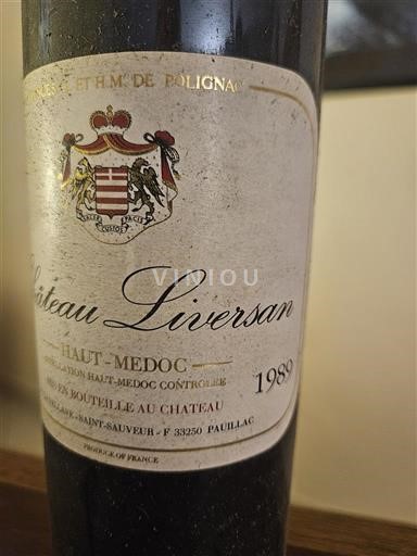 Bordeaux Haut-Médoc Château Liversan 1989