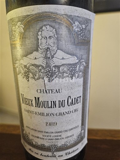 Bordeaux Saint-Émilion Grand Cru Vieux Moulin du Cadet 1989