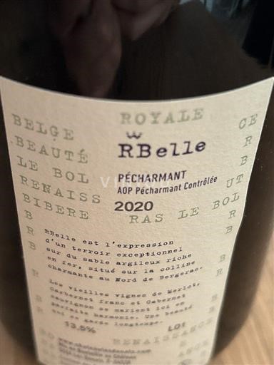 Tây Nam Pécharmant RBelle 2020