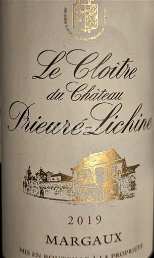 Bordeaux Margaux Château Prieuré-Lichine Le Cloître 2019