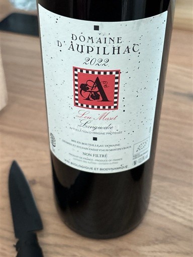 Langvedok Languedoc Domaine Aupilhac Le Must 2022