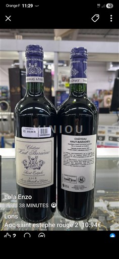Bordeaux Saint-Estèphe Château Haut Baradieu Les Eygats 2018