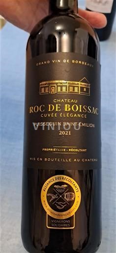 Bordeaux Puisseguin-saint-émilion Château Roc de Boissac Élégance 2021