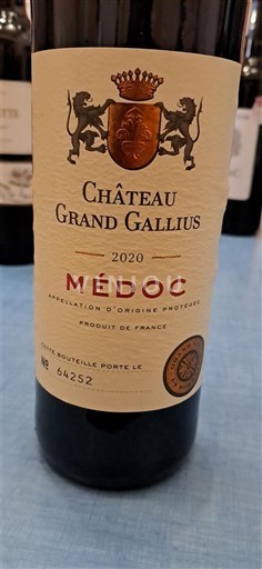 Bordeaux Médoc Château Grand Gallius 2020