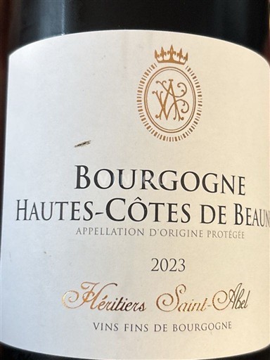 Bourgogne Không được chỉ định Héritiers Saint-Abel 2023