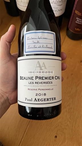 Bourgogne Beaune Premier Cru Paul Aegerter Réserve Personnelle 2018