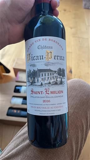 Bordeaux Saint-Émilion Château Pican-Perna 2016