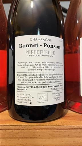 Champagne Không được chỉ định Bonnet-Ponson Perpétuelle Không niên vụ