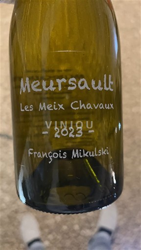 Bourgogne Meursault François Mikulski Les Meix Chavaux 2023