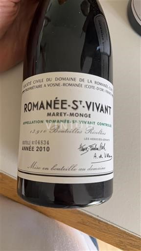 Bourgogne Romanée-saint-vivant Grand Cru Domaine La Romanée-Conti Marey-Monge 2010