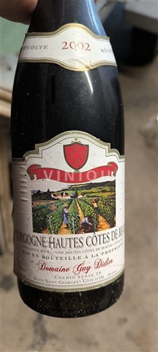 Bourgogne Không được chỉ định Domaine Guy Didier 2002