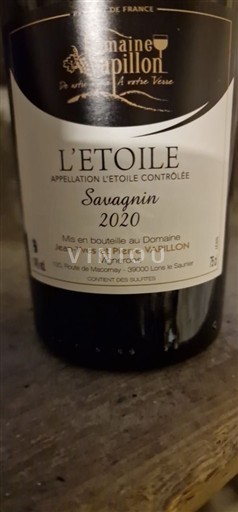 Jura L'Étoile Domaine Papillon Savagnin 2020