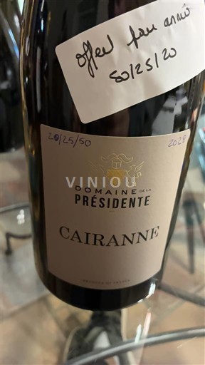 Vallée du Rhône Cairanne Domaine La Présidente 2022