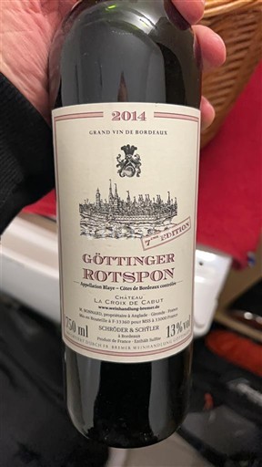 Bordeaux Côtes-de-Bordeaux Château La Croix de Cabut Göttinger Rotspon 2014