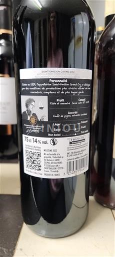 Bordeaux Saint-Émilion Grand Cru Personnalité 2022