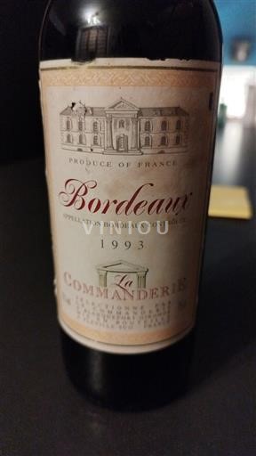 Bordeaux La Commanderie 1993