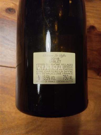 Valle del Rodano Non specificato Château La Diffre Sablet 2018