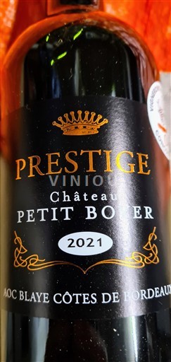 Bordeaux Blaye-côtes-de-bordeaux Château Petit Boyer Prestige 2021