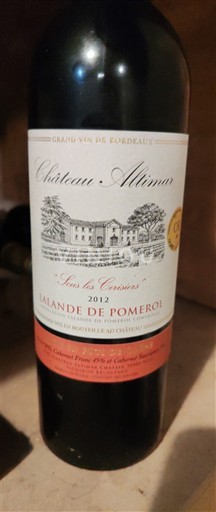 Bordeaux Lalande-de-Pomerol Château Altiman Sous les Cerisiers 2012