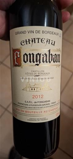 Bordeaux Castillon-côtes-de-bordeaux Château Fongaban 2012
