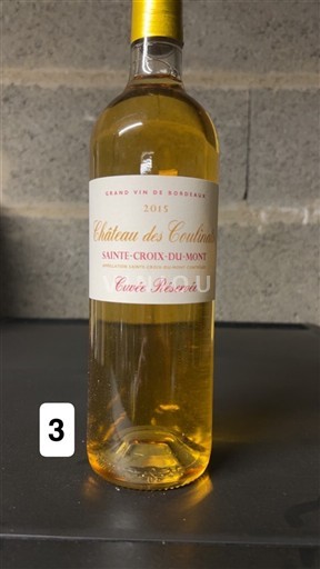 Bordeaux Sainte-Croix-Du-Mont Château S Coutins Réservée 2015
