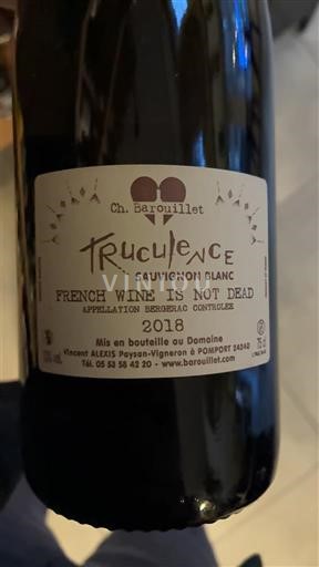 Tây Nam Bergerac Barouillet Truculence 2018