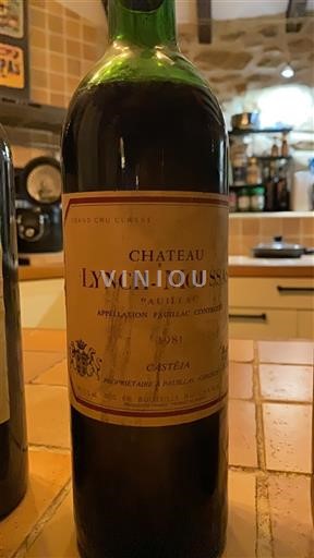 Bordeaux Pauillac Grand Cru Château Lynch-Moussas 1981
