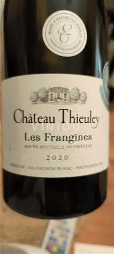 Bordeaux Château Thieuley Les Frangines 2020