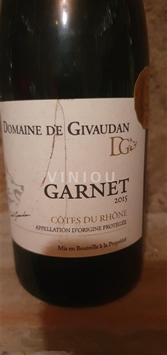Vallée du Rhône Côtes-du-rhône Domaine Givaudan Garnet 2015