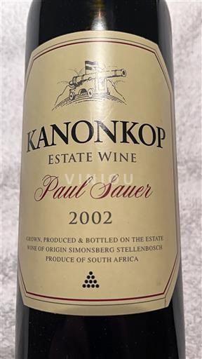 Kustområdet Stellenbosch Kanonkop Paul Sauer 2002