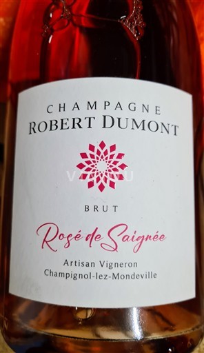 Champagne Sâm-panh Robert Dumont Rosé de Saignée Không niên vụ