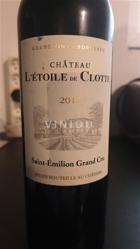 Bordeaux Saint-Émilion Grand Cru Château L'Étoile de Clotte 2012