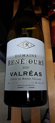 Thung lũng Rhône Côtes-du-rhône-villages Domaine René Ours Valrèas 2021