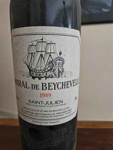 Bordeaux Saint-Julien Amiral de Beychevelle 1989