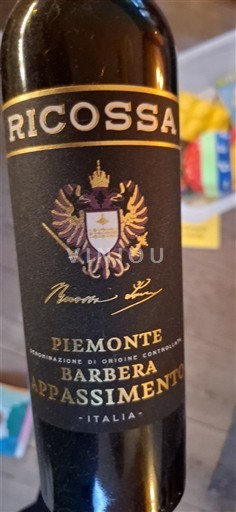 Piemonte Ricossa Barbera Appassimento Không niên vụ