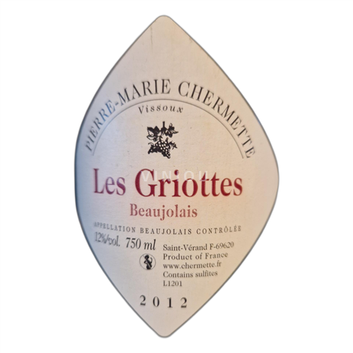 Beaujolais Pierre-Marie Chermette Les Griottes 2012