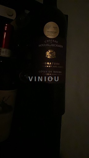 Bordeaux Côtes-de-bourg Château Moulin à Richards Signature 2015