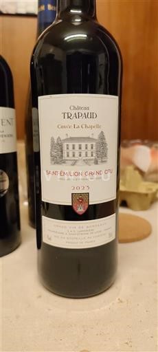 Bordeaux Saint-Émilion Grand Cru Grand Cru Château Trapaud La Chapelle 2023