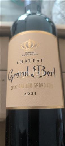 Bordeaux Saint-Émilion Grand Cru Grand Cru Château Grand Bert 2021