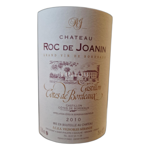 Bordeaux Castillon Côtes de Bordeaux Château Roc de Joanin 2010