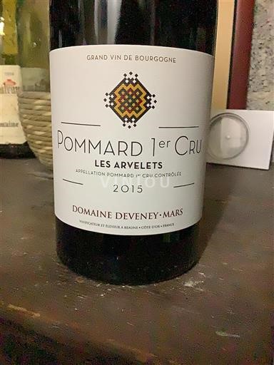 Borgoña Pommard Premier Cru Domaine Veney-Mars Les Arvelets 2015